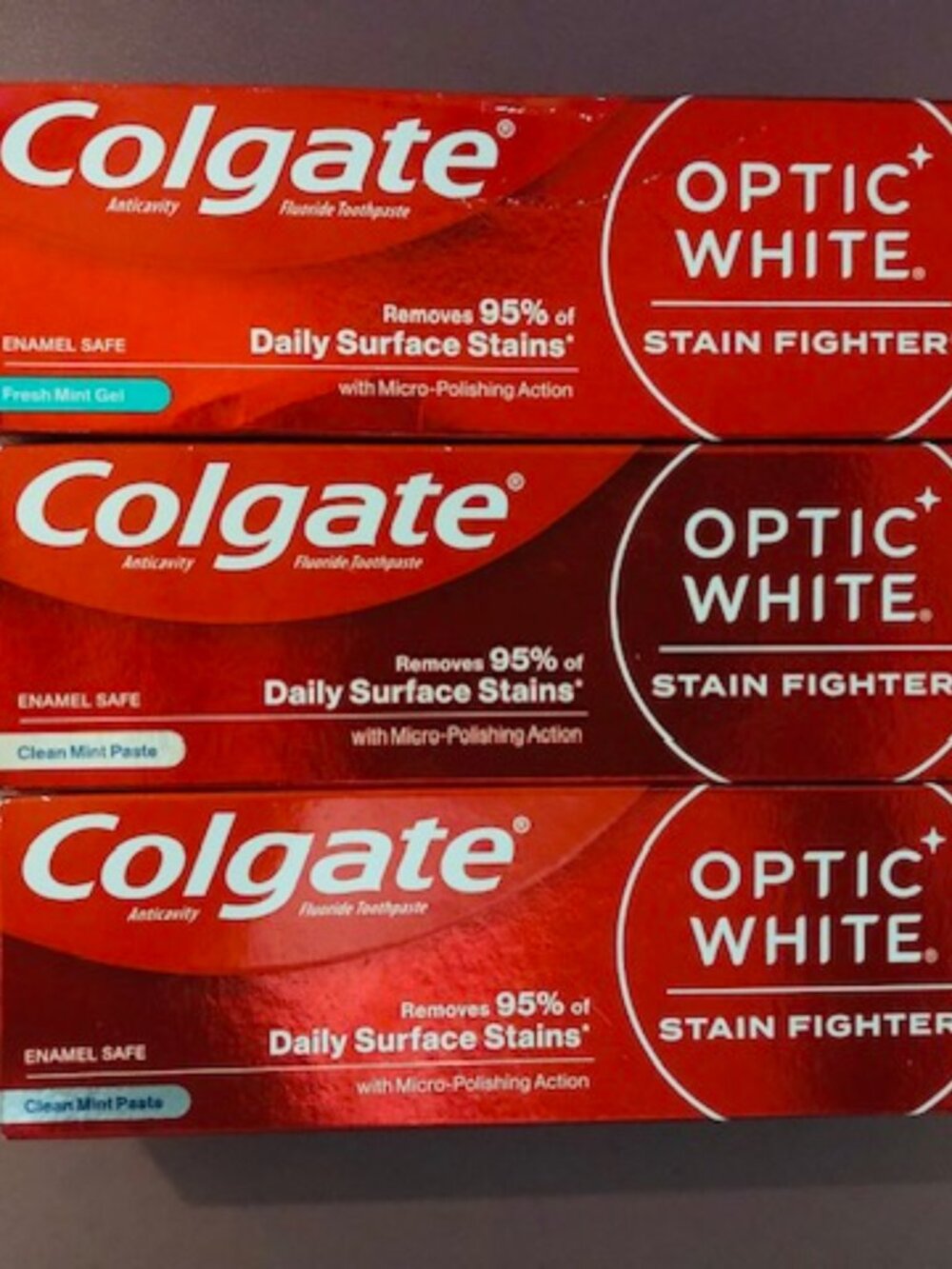 3 - Colgate Optic White Toothpaste Bundle